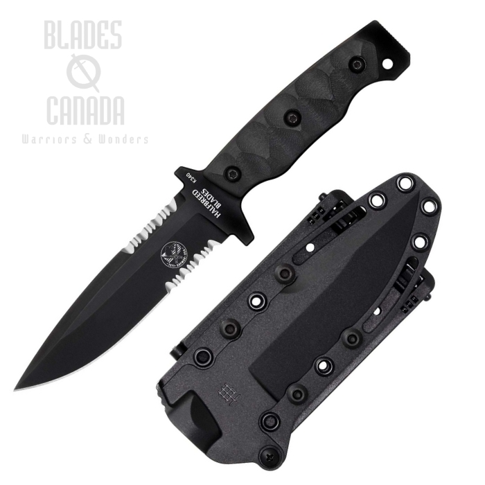 Halfbreed Medium Infantry SOFMAK Fixed Blade Knife, K340 Black, G10 Black, MIK-04 BLK