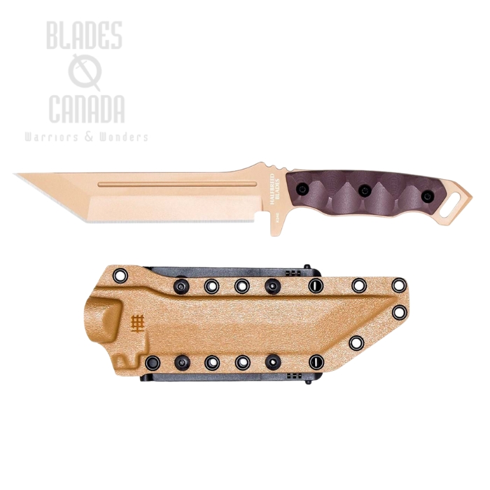 (image for) Halfbreed MIK-05P Medium Infantry Fixed Blade Knife, K340 Dark Earth, G10 Dark Earth, Kydex Sheath, MIK-05P-DE