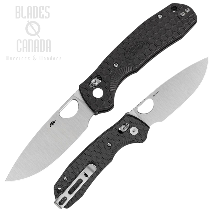 (image for) Honey Badger Crossbolt Lock Folding Knife, Satin Blade, FRN Black Textured, HB6001
