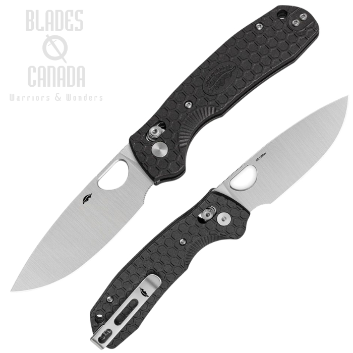 Honey Badger Crossbolt Lock Folding Knife, Satin Blade, FRN Black Textured, HB6001 (image for) Honey Badger Crossbolt Lock Folding Knife, Satin Blade, FRN Black Textured, HB6001