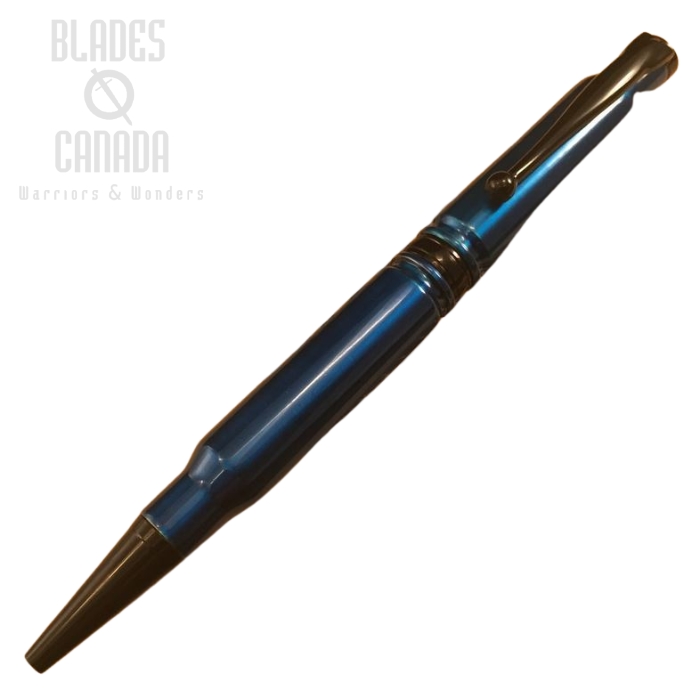 High Caliber 308 Anodized Blue Powder Coated Pen - Satin (image for) High Caliber 308 Anodized Blue Powder Coated Pen - Satin