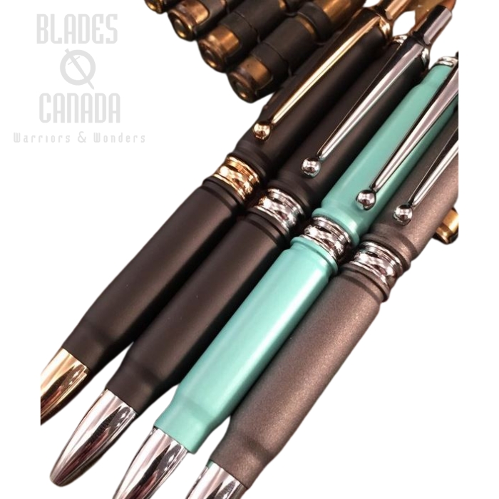 (image for) High Caliber Click Bullet Pen Black - Chrome