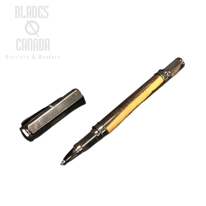 (image for) High Caliber Black and White Ebony Wood Rollerball