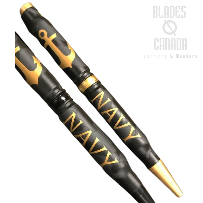 High Caliber 308 Navy Camo Pen - Satin Gold (image for) High Caliber 308 Navy Camo Pen - Satin Gold