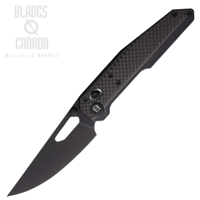 Hightron Sharplyn Axis Lock Folding Knife, 14C28N Black, G10 Black/Carbon Fiber, HTK01BLK