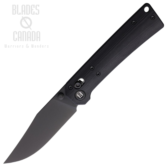 Hightron Pathwright Axis Lock Folding Knife, 14C28N Black, G10 Black, HTK03BLK