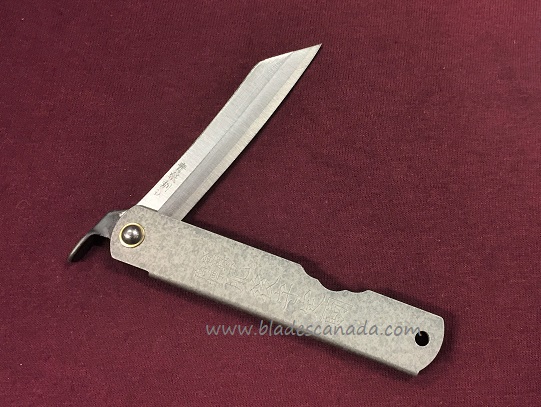 Nagao Higonokami No.9 Slipjoint Folding Knife, Stone Edition, Blue Steel