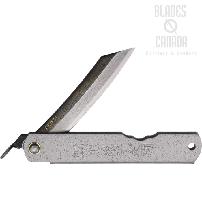 (image for) Higonokami No 9 Slipjoint Folding Knife, SK5 Carbon, Iron Grey Handle,