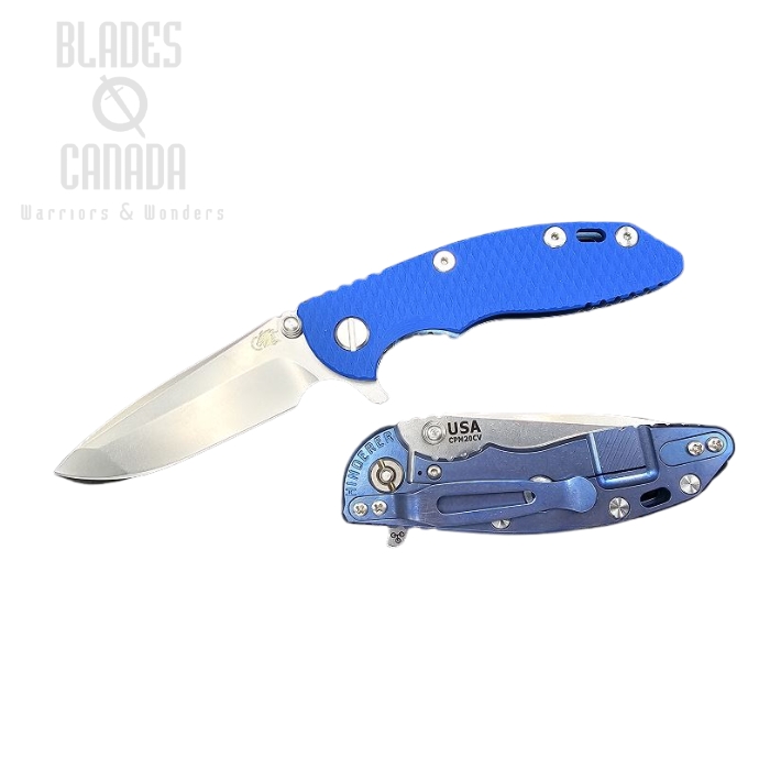 Hinderer XM-18 3.0 Spanto Tri-Way Stonewash Blue - Blue G10 (image for) Hinderer XM-18 3.0 Spanto Tri-Way Stonewash Blue - Blue G10