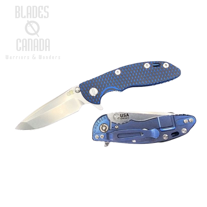 (image for) Hinderer XM-18 3.0 Spanto Tri-Way Stonewash Blue - Blue and Black G10