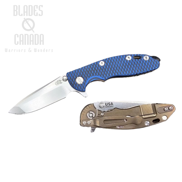 (image for) Hinderer XM-18 3.0 Spanto Tri-Way Stonewash Bronze - Blue and Black G10