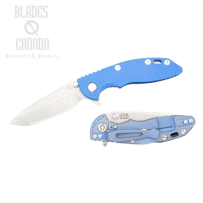 Hinderer XM-18 3.0 Spanto Tri-Way Battle Blue - Blue G10 (image for) Hinderer XM-18 3.0 Spanto Tri-Way Battle Blue - Blue G10