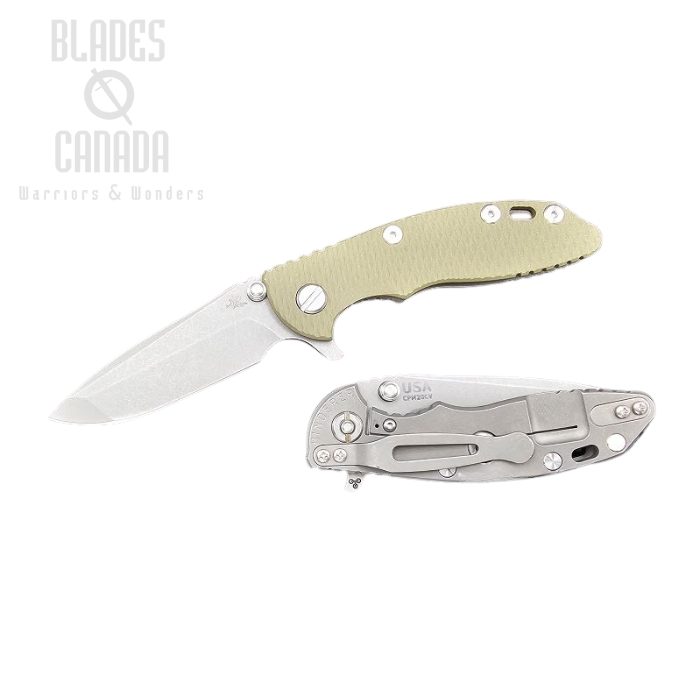 Hinderer XM-18 3.0 Spanto Tri-Way Working Finish - OD Green G10 (image for) Hinderer XM-18 3.0 Spanto Tri-Way Working Finish - OD Green G10