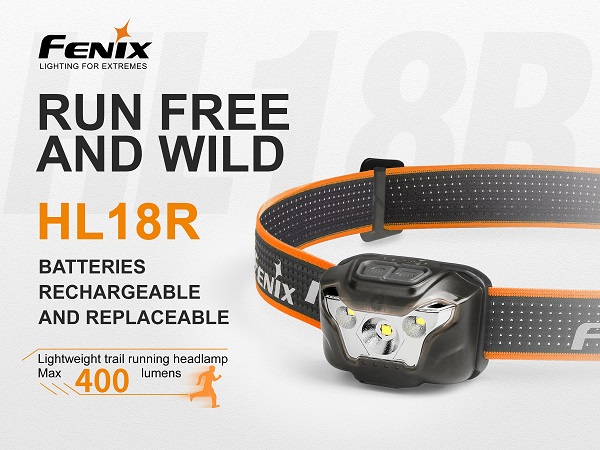 Fenix HL18R Rechargeable Running Headlamp[Warm White]-400 Lumens - Click Image to Close