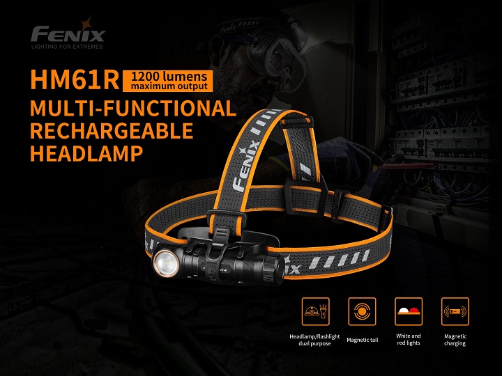 Fenix HM61R Multi-Functional Rechargeable Headlamp - 1200 Lumens