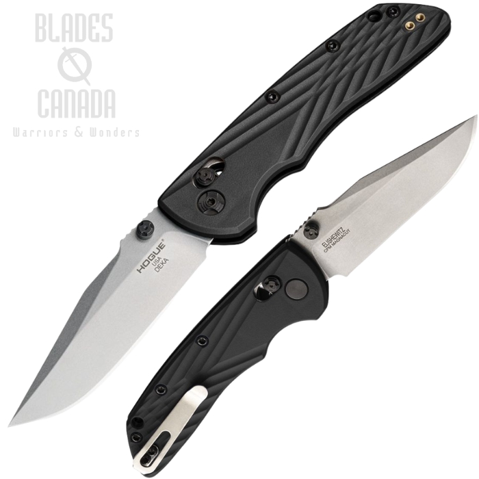 (image for) Hogue Deka ABLE Lock Folding Knife, CPM MagnaCut Tumbled Finish, Polymer Black, HO24379