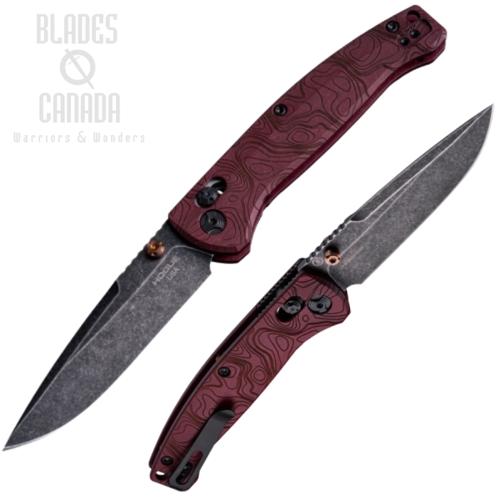 (image for) Hogue Mysto ABLE Lock Folding Knife, CPM Magnacut Black SW, Richlite Redstone, HO24452