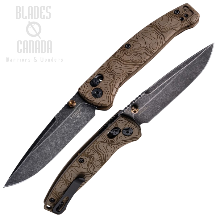 (image for) Hogue Mysto ABLE Lock Folding Knife, CPM MagnaCut Black SW, Richlite Browns Point, HO24453