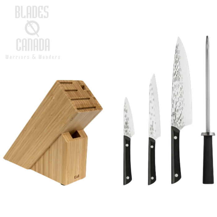 KAI PRO 5 Piece Block Set, AUS6M, POM Black Handle, HTS0500