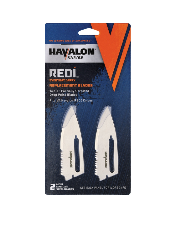 Havalon Redi Replacement Blades, 2 Pack, AUS 8 Drop Point, HVHSCPS2