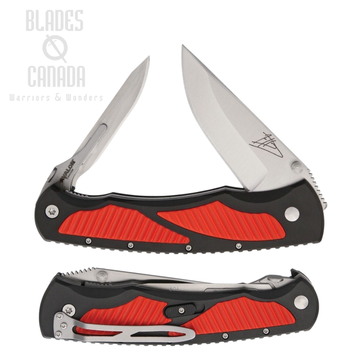 Havalon Titan Double Blade Folding Knife, Quick-Change Blades, Polymer Black Handle, Nylon Sheath, HV80120