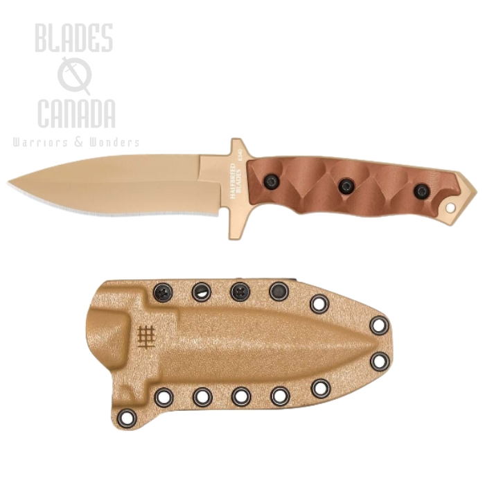 Halfbreed Medium Clearance Fixed Blade Knife, K340 Steel, G10 Dark Earth, MCK-01DE