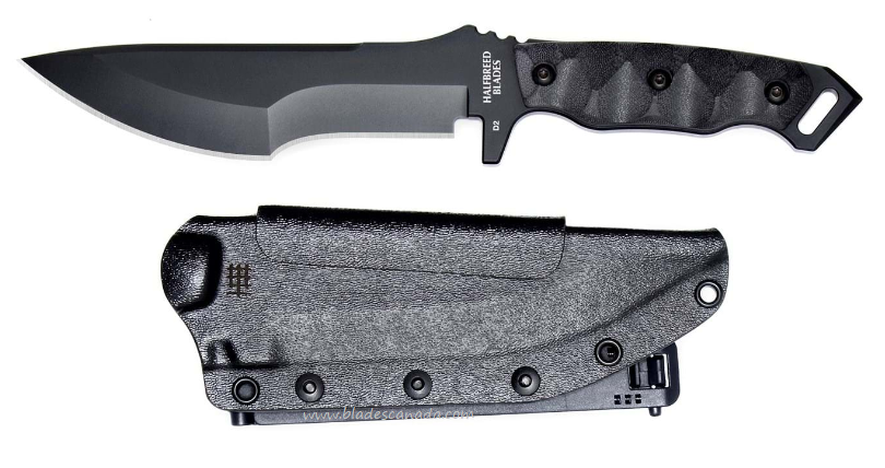 Halfbreed Medium Infantry Knife, K110 Black, G10 Black, Kydex Sheat, MIK-08-BLK