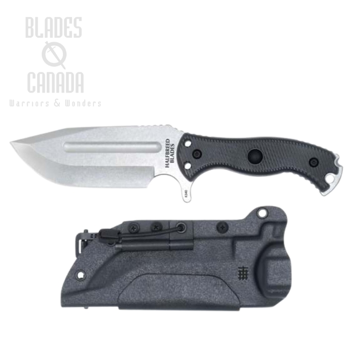 Halfbreed Large Bush Gen 2 Fixed Blade Knife, CPM 3V SW, G10 Black, Kydex Sheath, LBK-01 STN G2 3V