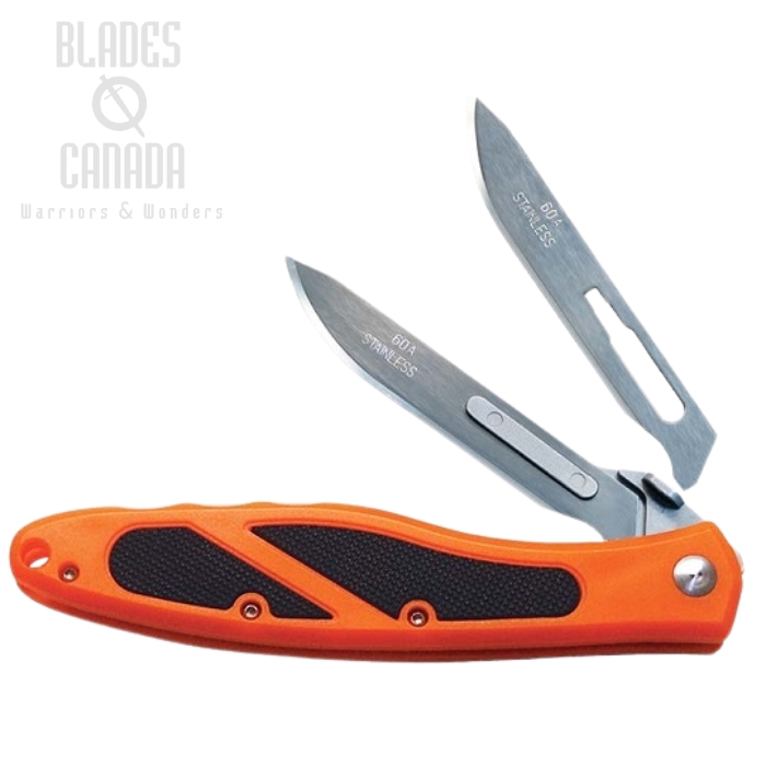 (image for) Havalon Piranta Edge Folding Knife, Orange Handle, 60AEDGE