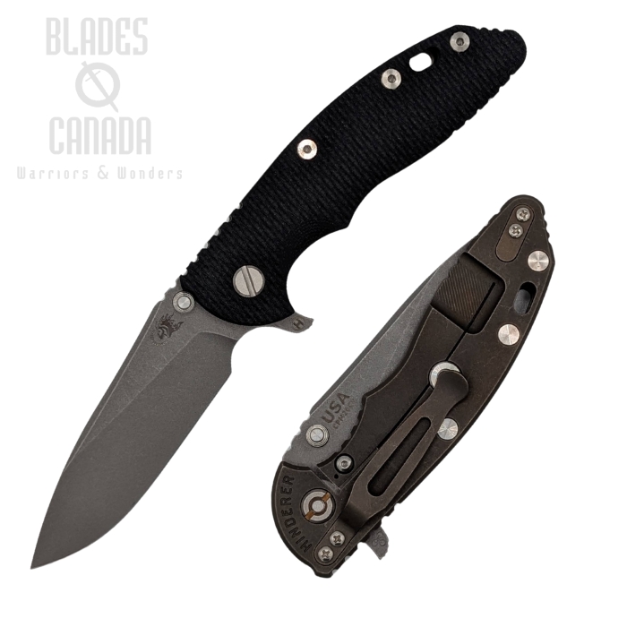 Hinderer XM-18 3.5 20CV Slicer Hollow Grind Tri-Way Battle Bronze - Black G10 Hinderer XM-18 3.5 20CV Slicer Hollow Grind Tri-Way Battle Bronze - Black G10