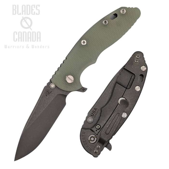 Hinderer XM-18 3.5 20CV Slicer Hollow Grind Tri-Way Working Finish - Translucent Green G10 Hinderer XM-18 3.5 20CV Slicer Hollow Grind Tri-Way Working Finish - Translucent Green G10