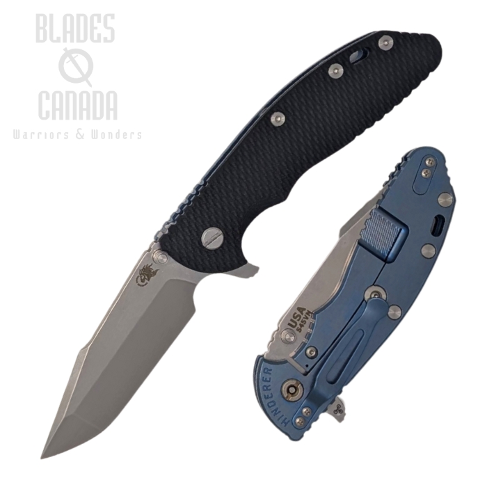 (image for) Hinderer XM-24 S45VN Harpoon Spanto Tri-Way Stonewash Blue - Black G10