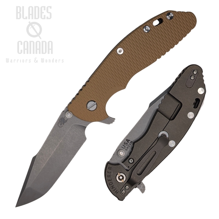 (image for) Hinderer XM-24 S45VN Harpoon Spanto Tri-Way Battle Bronze - Coyote G10