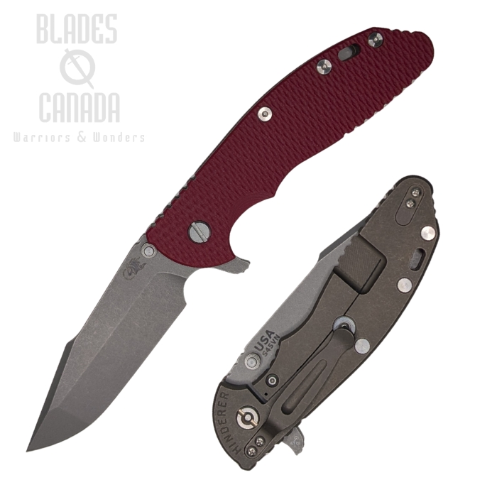 (image for) Hinderer XM-24 S45VN Harpoon Spanto Tri-Way Battle Bronze - Red G10