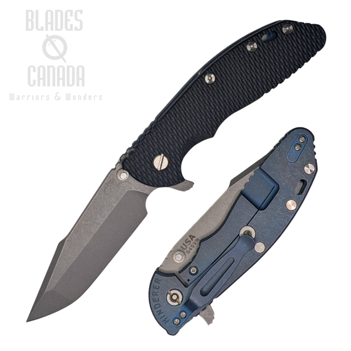 (image for) Hinderer XM-24 S45VN Harpoon Spanto Tri-Way Battle Blue - Black G10