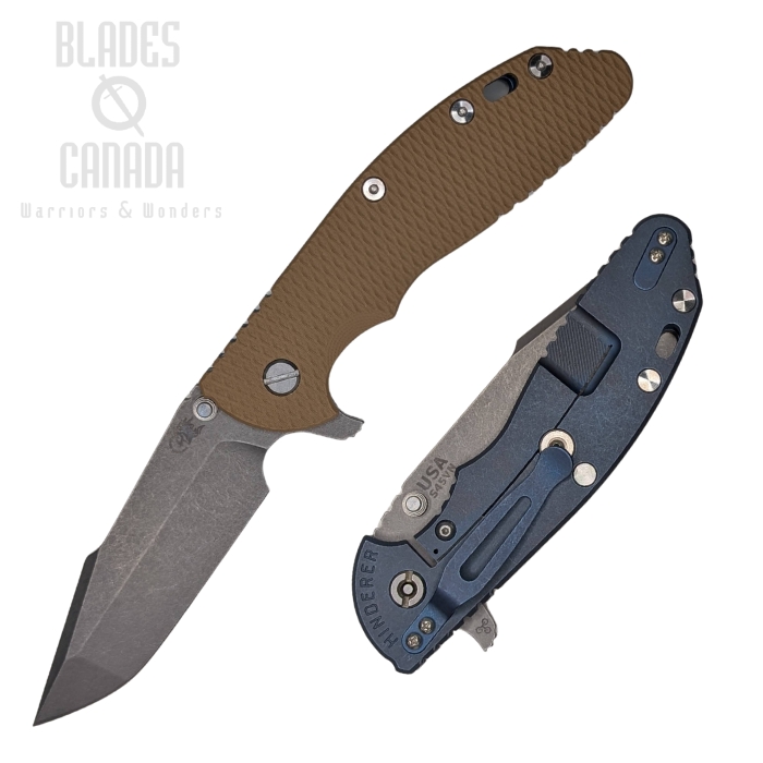 (image for) Hinderer XM-24 S45VN Harpoon Spanto Tri-Way Battle Blue - Coyote G10