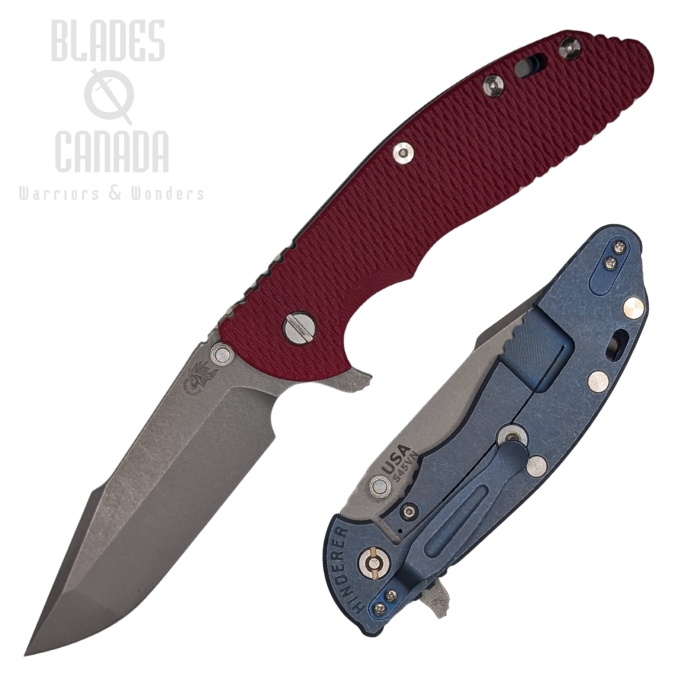(image for) Hinderer XM-24 S45VN Harpoon Spanto Tri-Way Battle Blue - Red G10