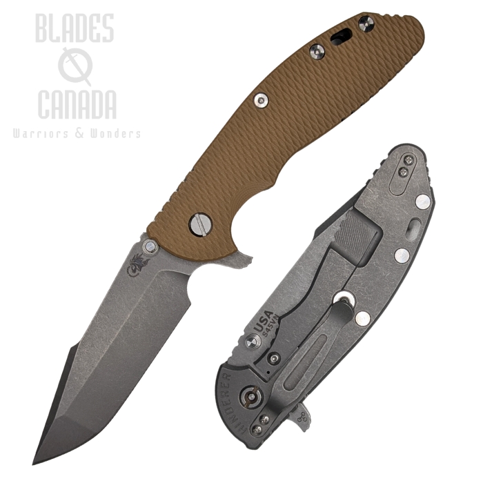 (image for) Hinderer XM-24 S45VN Harpoon Spanto Tri-Way Working Finish - Coyote G10
