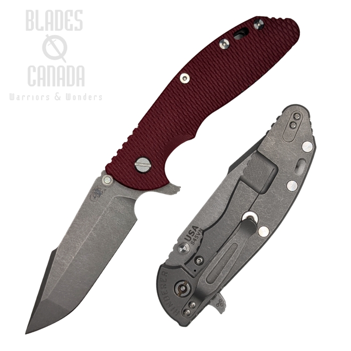 (image for) Hinderer XM-24 S45VN Harpoon Spanto Tri-Way Working Finish - Red G10