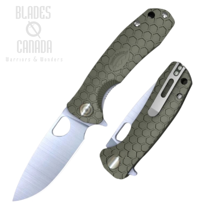 (image for) Honey Badger Med Flipper Folding Knife, FRN Green, HB1013