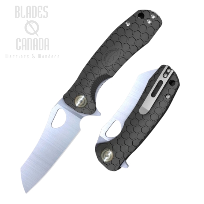 (image for) Honey Badger Large Wharncleaver Flipper Folding Knife, FRN Black, HB1031