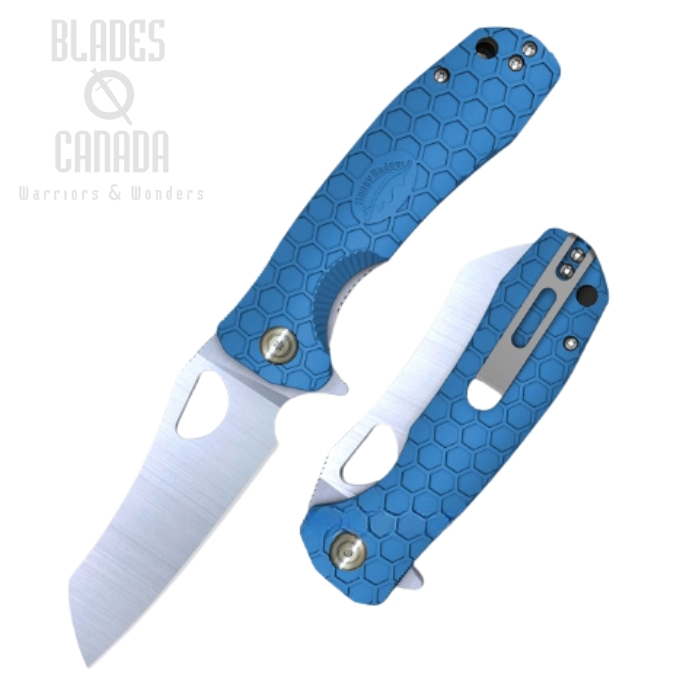 (image for) Honey Badger Large Wharncleaver Flipper Folding Knife, FRN Blue, HB1034