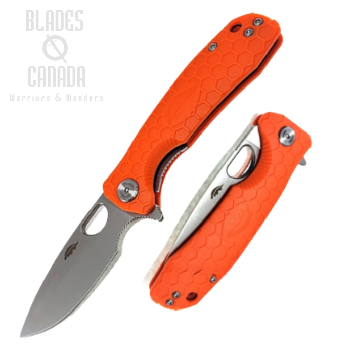 (image for) Honey Badger Small Flipper Folding Knife, FRN Orange, HB1035