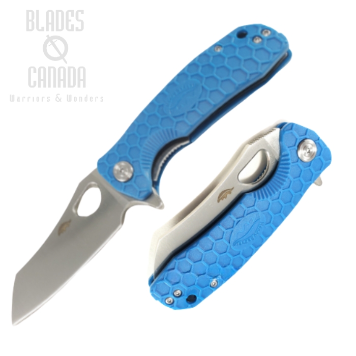 (image for) Honey Badger Med Wharncleaver Flipper Folding Knife, FRN Blue, HB1041