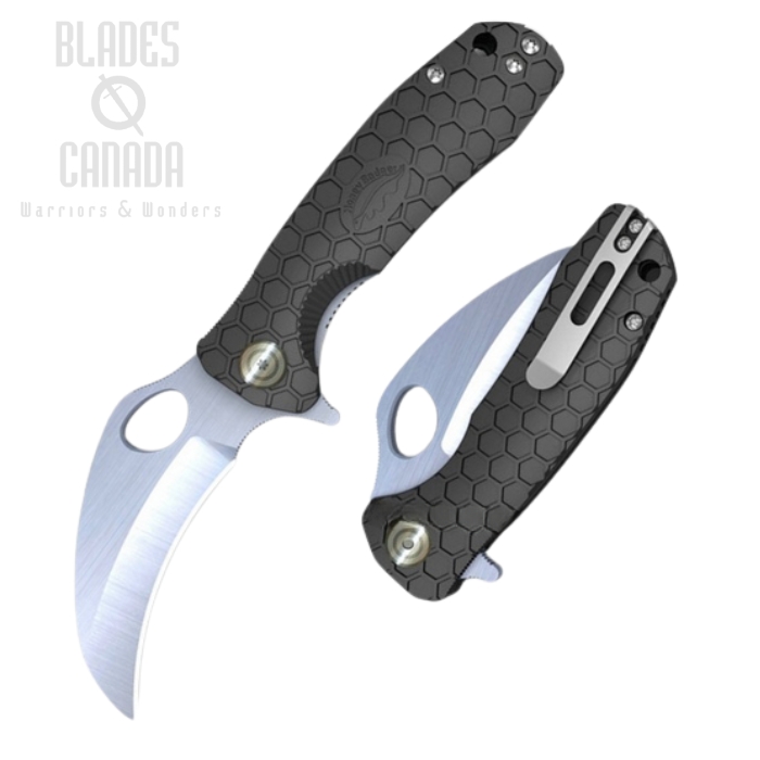 (image for) Honey Badger Medium Claw Flipper Folding Knife, D2 Steel, FRN Black, HB1115