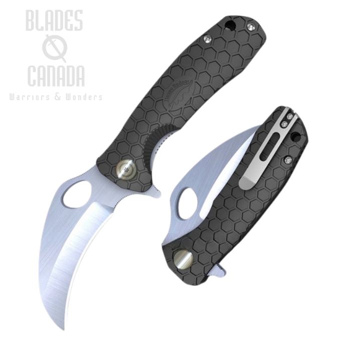 (image for) Honey Badger Medium Claw Flipper Folding Knife, FRN Black, HB1121