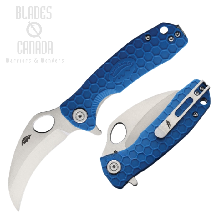 (image for) Honey Badger Mini Claw Flipper Folding Knife, FRN Blue, HB1144
