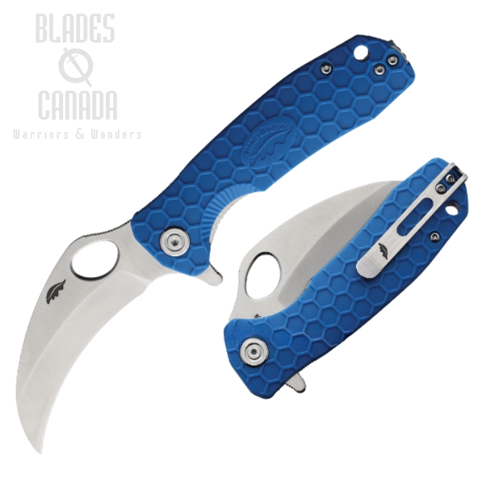 (image for) Honey Badger Medium Claw Flipper Folding Knife, FRN Blue, HB1149