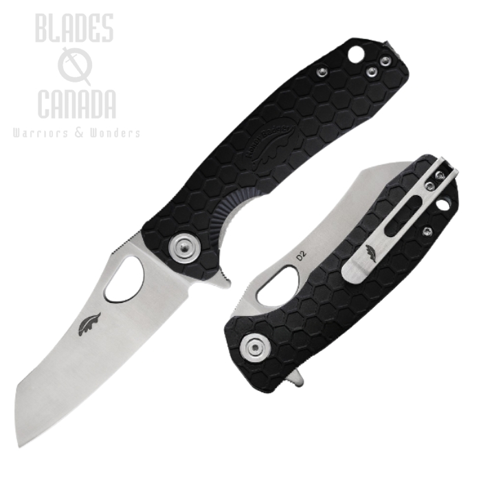 (image for) Honey Badger Mini Wharncleaver Flipper Folding Knife, D2 Steel, FRN Black, HB1167