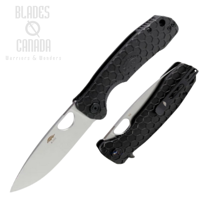 (image for) Honey Badger Large Blackout Flipper Folding Knife, Limited Edition, D2, FRN Black, HB1286